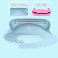 SILICOCO 1 chiếc Yếm ăn bằng silicon có thể điều chỉnh cho trẻ em/trẻ sơ sinh, Yếm ăn mềm thấm nước bọt cho bé tập ăn dặm - Nhiều màu - Xem 3