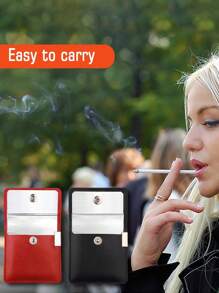 2pcs Leather Ashtray Pocket Pouch, Ashtrays For Cigarettes Pocket Ashtray Pouch, Pocket Ashtray Pouch Fireproof PVC, Reusable Portable Ashtray, For Travel