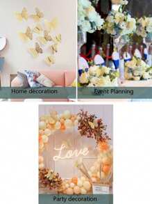 12pcs/Set 3D Hollow Butterfly Wall Stickers, Cake Decor, Wedding Decor, Home Living Room Decor Gifts Birthday Graduation Home Decor Wall Decor Bathroom Decor Bedroom Decor Room Decoration Stuff House Decor Home Decor Living Room Wall Paper Personalised Stickers School Decor School Surprise Dormitory Decor Back To School
