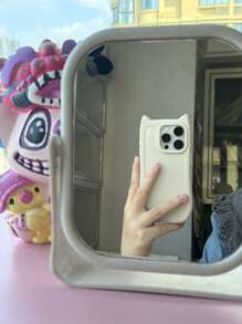 Ốp điện thoại mềm màu trắng hình tai mèo dễ thương, tương thích với iPhone 17 Pro Max/17 Pro/17 Air/17/16 Pro Max/16/16 Pro/16 Plus/16e/15/15 Pro Max/15 Pro/15 Plus/11/12/13/14 Pro Max/11 Pro/11 Pro Max/12 Pro/12 Pro Max/13 Pro/13 Pro Max/14 Pro/14 Pro Max/14 Plus, thiết kế tối giản và thanh lịch. - trắng - Xem 4