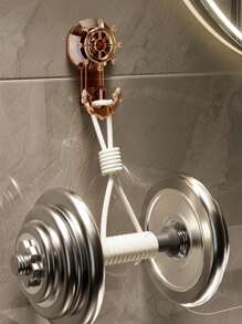 1 件装旋转真空吸盘浴室挂钩，强力粘合，无损，无需钻孔，适用于厨房、浴室壁挂 - 彩色 - 查看 3