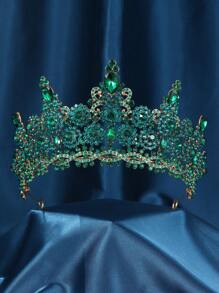 Baroque Queen Crown, Rhinestone Wedding Bridal Crown And Headpiece Crystal Headband, Suitable For Birthday, Prom, Pageant, Halloween, Christmas, Ramadan And Other Festival Headpiece Decoration - Multicolor - View 2