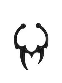 Gothic Asymmetric Horn Nose Ring Puncture Jewelry, Simple And Non Perforated Nasal Septum Puncture