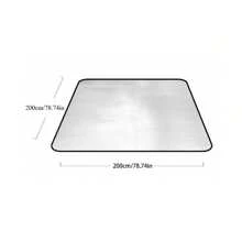1 件四季露营垫，多种尺寸可选 - 78 英寸耐用铝箔 + EPE 面料，便携式可折叠户外野餐垫和帐篷垫，公园座椅垫，野餐毯，易于清洁和手洗