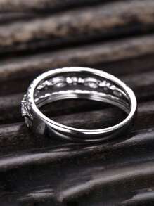 1 PC Romantic 925 Sterling Silver Cubic Zirconia Rings Wedding Jewelry For Women Fine Jewelry - 1# - View 5