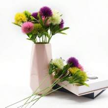 5/10pcs Artificial Plants Dandelion Bouquet Vases For Home Decor Wedding Decorative Fake Flowers Needlework Ornamental Flowerpot