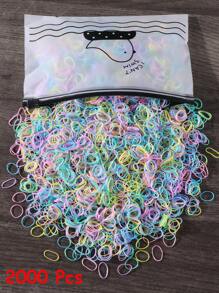 2000/4000 peças de elásticos de cabelo femininos de 0,47 polegadas para laços de cabelo, pequenos mini elásticos, grandes prendedores de rabo de cavalo para tranças, cordas de cabelo, acessórios de cabelo para uso diário, elásticos de cabelo