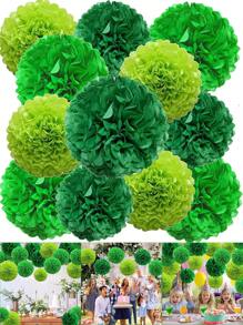 16/20 件粉色、蓝色、绿色、彩色纸质绒球装饰，适用于返校、婚礼、告白日、淋浴、生日、派对、室内和室外装饰 - 彩色 - 查看 9