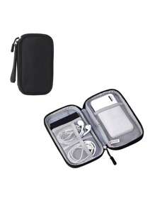 1pc Portable Travel Electronics Organizer Bag, Suitable For Storing Smartphone Cables, Hard Drives, Power Banks, Headphones, Chargers, Phone Cases, Wireless Earbuds, Bluetooth Headsets, Earphones, Great For Business Travel, School, College, Office, School Supplies, Back To School, University Students - Multicolor - View 18