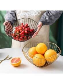 Giỏ đựng trái cây và đồ ăn nhẹ bằng kim loại đa chức năng - Hoàn hảo cho nhà bếp, phòng ăn và trang trí nhà cửa - Nhiều màu - Xem 1