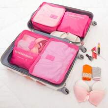 Large Size Travel Organizer 6 Pieces, Portable Suitcase Organizer, Clothes, Shoes, Makeup Bag, Luggage Organizer, Travel Storage Bag