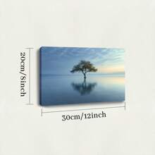 1 Pc, A Serene Photograph Of An Isolated Tree Standing Tall In The MidOriginal, Canvas, Wall Art, Living Room Wall Decor, Bedroom, Bathroom, Framed Wall Art Prints, Hanging Paintings, Home Decor, Festivals. Home D 3 - 彩色 - 查看 7