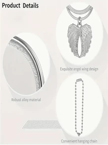 10-Pack Alloy Angel Wings Car Hanging Ornaments - Joiit Uncharged Sublimation Pendant Blanks, Heat Transfer Keychain Tags For Personalized Memorial Gifts