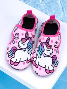 Girls' Waterproof Water Shoes With Thick Soft Soles, Lightweight & Breathable Outdoor Beach Water Trekking - Hot Pink - View 1