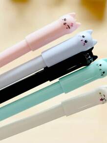 6支/套 可爱猫咪主题圆珠笔，卡通摇摆尾巴猫咪图案，流畅黑色墨水，耐用塑料材质，趣味文具，适合学生和爱猫人士，返校季、节日派对礼物、签名笔、文具、圣诞礼物 - 預設 - 查看 7