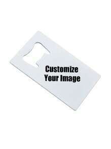 Aanpasbare roestvrijstalen flesopener met dubbelzijdige fotoprint, gepersonaliseerde metalen bier-/wijnflesopener