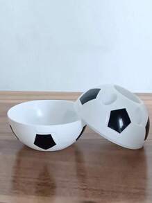 卡通足球形塑料多功能桌上笔筒，单独出售