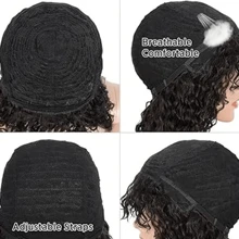 Afro Kinky Curly Wig With Bangs Human Hair For Women 250% Density Brazilian Virgin Short Curly Hair Wigs Full Machine Made Scalp Top Glueless Wig Human Hair Natural Black
