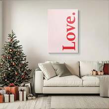 1 póster de lienzo, póster de lienzo, mural de amor, póster de amor para el día de San Valentín, mural de amor con arte rosa, decoración de fuente, regalo ideal para sala de estar, pasillo y oficina, arte moderno, mural para el hogar