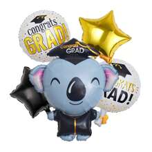 2025 Graduation Theme Aluminum Foil Balloon Set, Large Stand Base Graduation Cap, Owl Graduate, Diploma, Graduation Ceremony, Campus Graduation Party Decorative Floating Helium Balloons