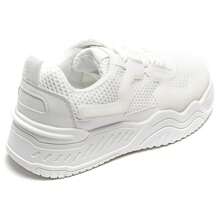 Women's Chunky Sole Sneakers | Comfortable Textured Laces - White - View 6