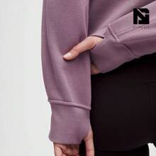 Scuba Oversized Full-Zip Hoodie - Lavender Lux/Mirror Silver - Xem 6