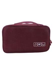 Travel Portable Storage Organizer Bag, Lightweight Oxford Fabric, Multifunctional Compact Packing Solution With Zipper Pouches For Underwear And Accessories, Hand Washable, With Black, Blue, Grey, Purple(Zipper Lining Color Random)