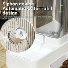 Automatic Cat Feeder & Water Dispenser With Gravity Food Storage Container For Cats And Dogs