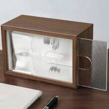 1pc Elegant Wood Tissue Box Holder - Modern Chinese Style, Perfect For Living Room & Kitchen Decor China Cabinet For Living Room Decorative Boxes For Home Decor