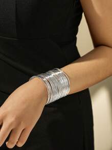 Stijl handgemaakte opgerolde oversized armband voor vrouwen, geschikt voor feesten, geschenken, dagelijks gebruik