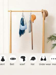 1pc 360 °Rotatable Metal Purse Hanger Organizer - Keep YourHandbags Visible, In Good Condition, And Save Space WithThis Space-Saving Backpack Rack In Silvery Color