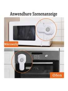 Seguro de seguridad para el horno, cierre de puerta para refrigerador, cierre automático de cajón sin necesidad de perforación, cierre de puerta para dispensador de agua, sistema antiapertura seguro - Multicolor - Ver 10
