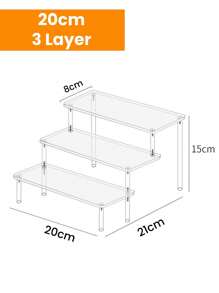 1 peça de suporte de acrílico para exposição, organizador de perfumes de 3 camadas e suporte multifuncional para cupcakes para exibição de personagens, suporte para sobremesas de festa, uso decorativo e de armazenamento DIA DOS NAMORADOS, casamento dos namorados, aniversário