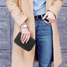 1 pieza Joyero mediano, Estuche de almacenamiento para collares y anillos, Organizador de joyas de doble capa para viajes, Regalo para mujeres y niñas - Multicolor - Ver 3