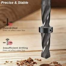 钻头限位环套装止动钻头环轴限位公制锁止器套件按压深度可调定位器孔导向木工工具不锈钢