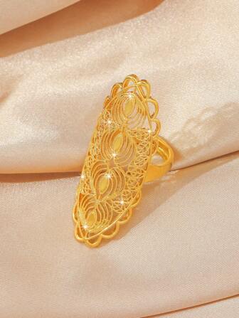 1 Stück minimalistischer offener Herzring, goldbeschichtet, geeignet für den täglichen Gebrauch von Frauen