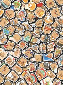 110PCS Yellow Bear Stickers, PVC Creative Stickers - Suitable For Laptops, Mobile Phones, Water Bottles And Other Patterns Optional - High Adhesive Personalized Decorative Stickers - Multicolor - View 12