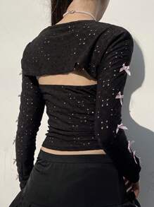 Horse Riding Butterfly Fairy Sign Cute Fig - Black - View 8