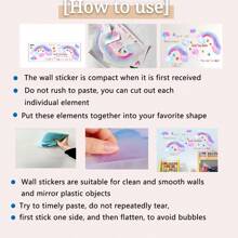 1PC Easter Bunny Window Stickers Cartoon Cute Animals Rabbit Wall Stickers For Bathroom Door Decoration Wallpaper Living Room Wall Decals DIY Bathroom Decor Summer