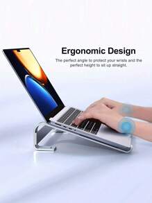 Support de refroidissement pour ordinateur portable réglable en aluminium - Support de bureau élégant compatible avec Macbook, support de portable ergonomique avec un support et une stabilité améliorés