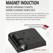 2pcs Car LED Decorative Lights, Battery Powered Car Door Logo Projection Lights, Wireless Atmosphere Lights For Car Modification, Easy Installation, Suitable For Sedans And SUVs - Black - View 5