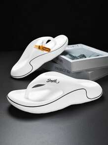 Men's Casual Summer Slippers, Fashionable Minimalist Non-Slip Wear-Resistant Soft Breathable Quick-Drying Flip Flops