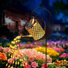 RANGDONG IP65 Waterproof New Solar Powered LED String Lights, Outdoor Camping Decor, Commercial Lighting Decoration, Outdoor Retro Metal Solar Lantern With Flowing Light, Applicable For Garden, Deck, Pathway - Bronze - View 4