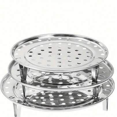 LDQ Stainless Steel Steamer Rack - Fits Storage Pot, Multi-Layer Round Steamer Insert, With Can Rack Accessory, Ideal For Home Kitchen Use, A Helpful Kitchen Assistant