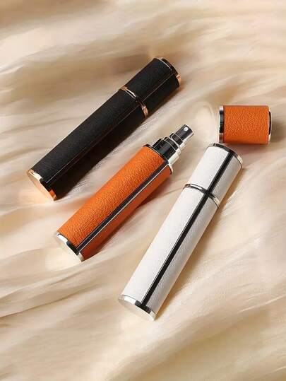 1 pieza Botella de perfume recargable de alta calidad de 0.34 oz con acabado mate y textura, atomizador recargable portátil, frasco de muestra de perfume vacío, botella de perfume diaria, excelente regalo para familiares o amigos, esenciales de viaje, útiles escolares, accesorios para vacaciones, campamento, perfume para mujeres y hombres, accesorios de playa