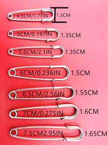 30pcs Pins, 7 Sizes Extra Large Pins - Suitable For Blankets, Sofas, Home Decor, Sweaters, Sewing, Scarves, Skirts, Crafts, Etc.