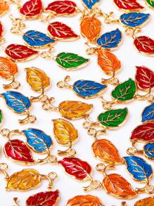 10 件/包随机颜色叶子形状 DIY 珠宝吊坠配件 - 樹葉 - 查看 2