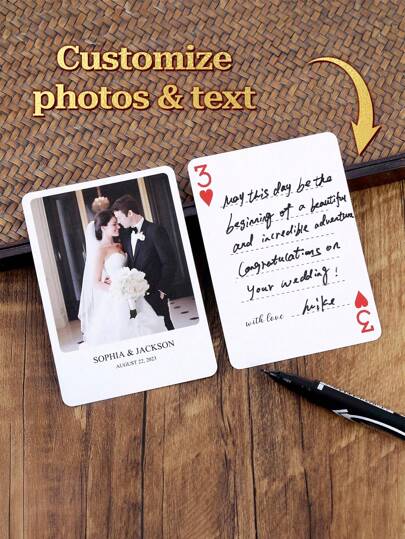 Custom Guest Book Playing Cards, Wedding Guest Book Alternative, Wedding Signing Book, Engagement Party Card, Personalized Wedding Gift,Multi-Functional,Reusable,Ornamental,Exquisite,Stylish,Adorable,Colorful,Cute,Funny,Custom,Personalized,Customized,Unique,Ideal Gifts For Her,Ideal Gifts For Him,For Anniversaries,For Birthdays