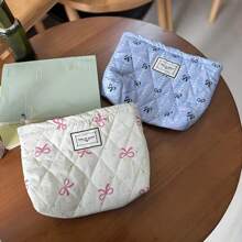 1pc Pink Mix-Color Portable Organizer Bag, Fashion Travel Toiletry Pouch - Multicolor - View 2