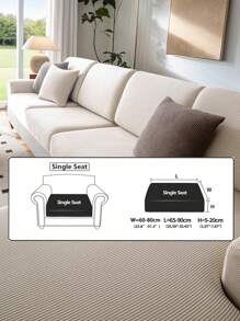 1 szt. Elastyczny wodoodporny pokrowiec na sofę żakardową, pokrowce na sofę modułową, odporne na zużycie, rozciągliwe pokrowce na sofę, zmywalne, miękkie pokrowce na poduszki na sofę, antypoślizgowe pokrowce na meble, pokrowce na sofę dla zwierząt